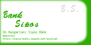 bank sipos business card