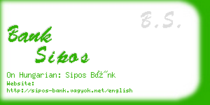 bank sipos business card